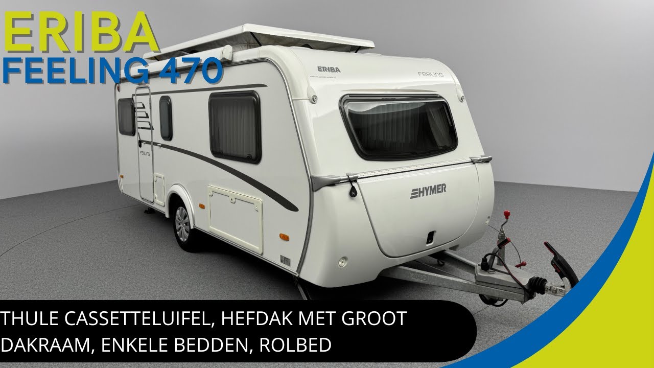 Eriba Feeling 470 2017 | UNIEK DOOR GROOT DAKRAAM IN HEFDAK GENIET VAN EXTRA VEEL LICHTINVAL