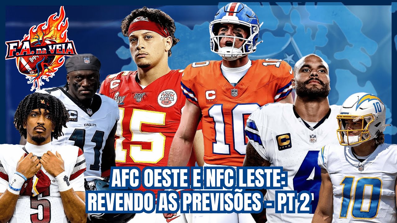 Revendo minhas previsões pt2: AFC West NFC Leste #nfl #review #resenha