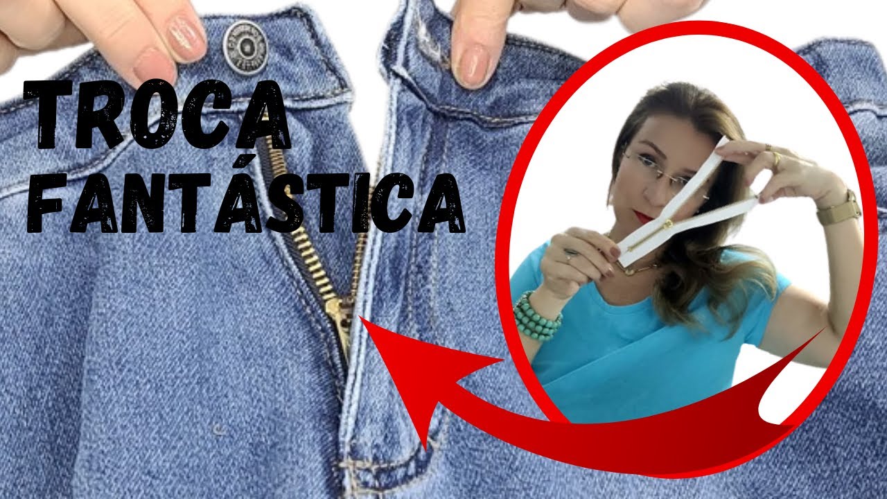COMO TROCAR ZIPER DE CALÇA JEANS SAIA DE MANEIRA UNIVERSAL ORIGINAL PROFISSIONAL(DIY)