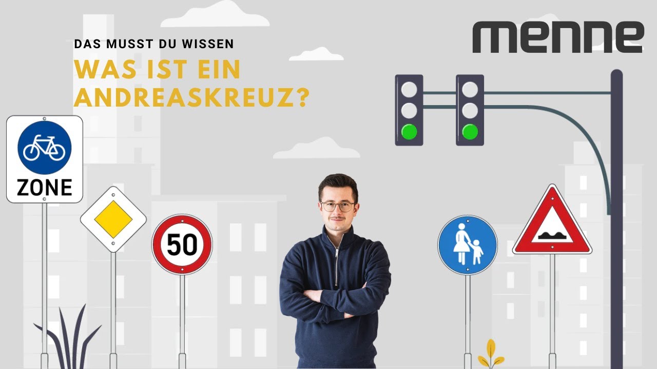 Andreaskreuz (Zeichen 201) einfach erkl&auml;rt &ndash; Verhalten an Bahn&uuml;berg&auml;ngen nach StVO