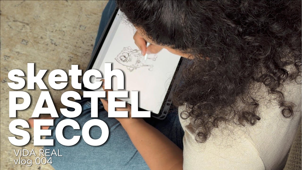 VLOG 004  DESTRAVANDO O TRAÇO, sketch, pastel seco, vida real #vlog #ilustradora #ilustraçãoinfantil