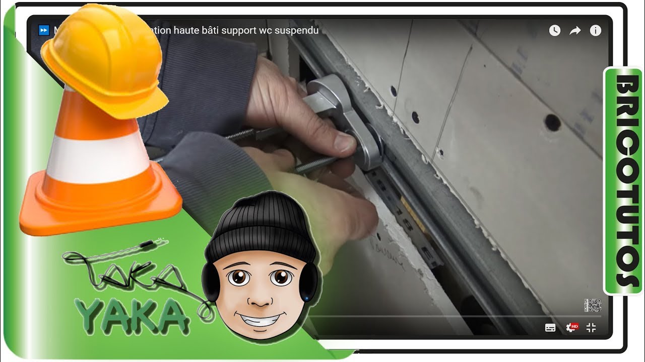 ⏩ Mise en place des fixation haute bâti support wc suspendu