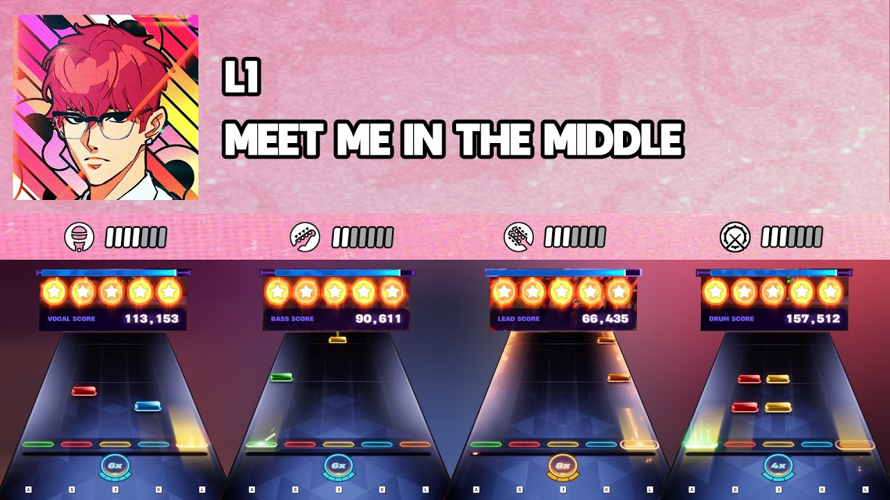 [Fortnite Festival] L1 - Meet Me In The Middle || All Instruments Expert 100%