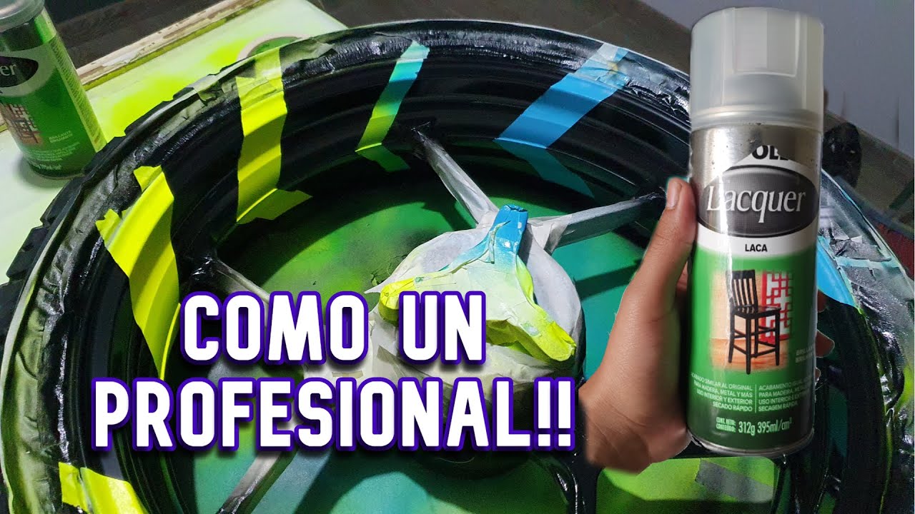 COMO PINTAR LOS RINES DE MOTO CON AEROSOL!!