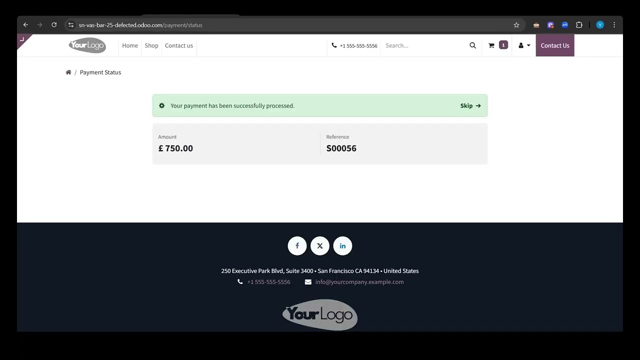 Odoo/Worldpay Ecommerce Payment Integration (Online Sales example)