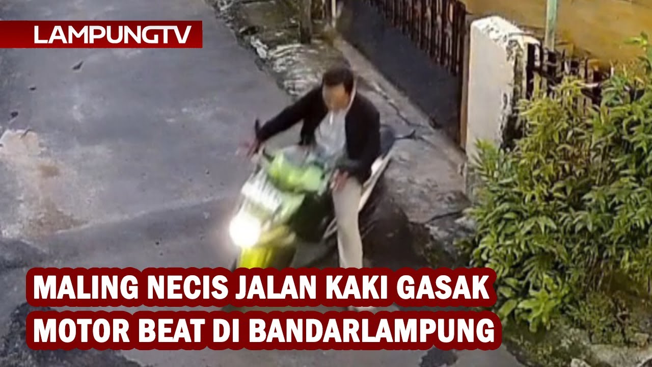 Maling Necis Jalan Kaki Gasak Motor Beat di Bandarlampung