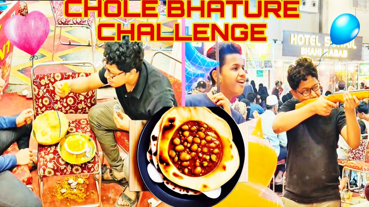 CHOLA BHATURE CHALLENGE 😋SUPER FUNNY 🤣😂🤣