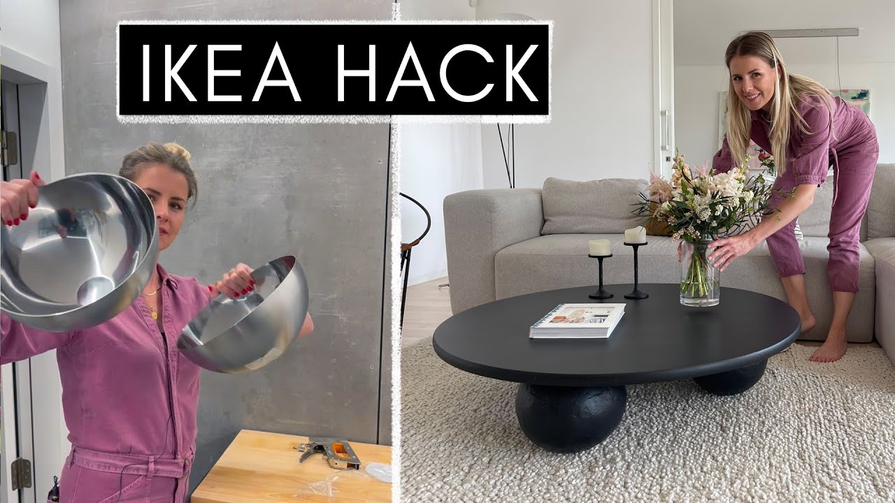 IKEA Hack Designertisch - Couch-Tisch selber machen 200€ statt 850€ #upcycling #secondhand #ikeahack