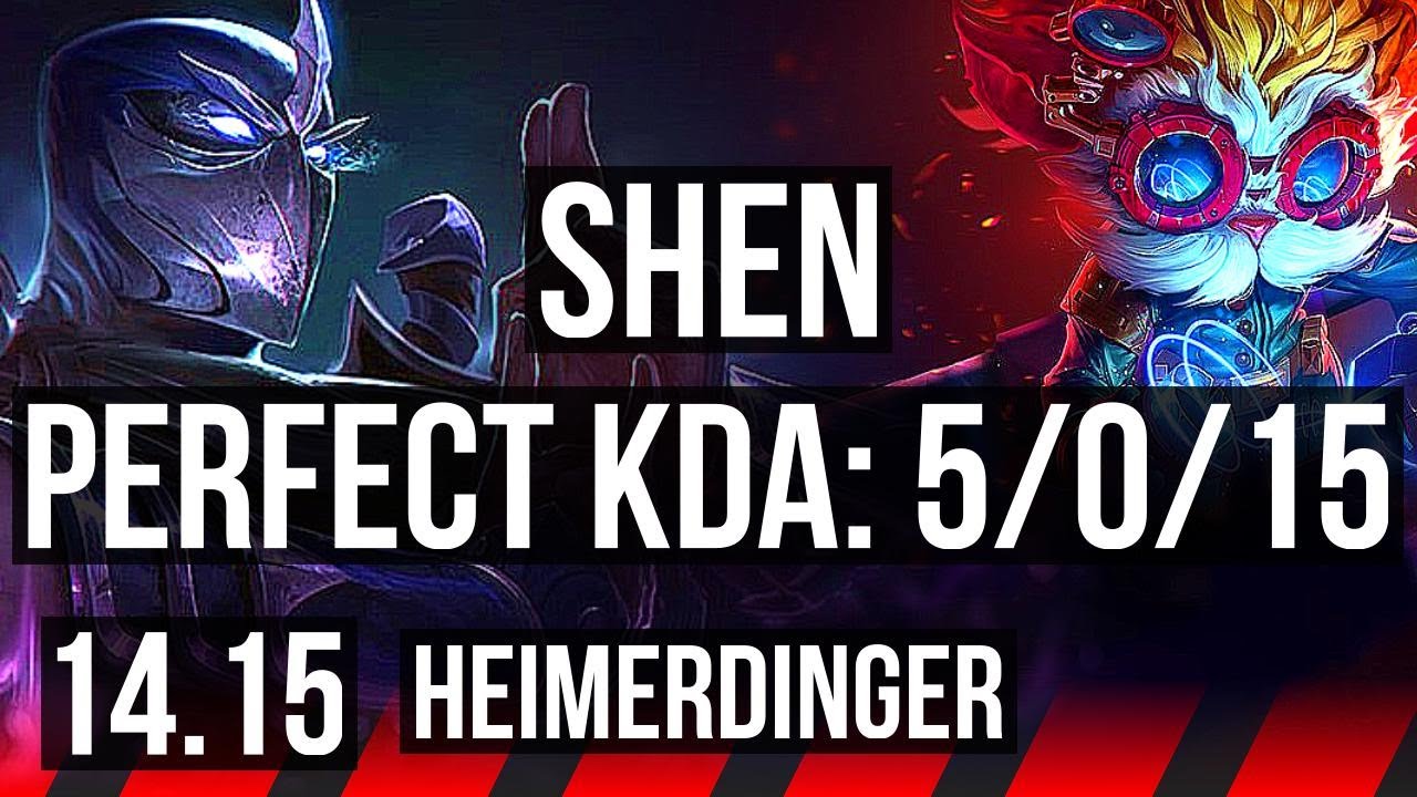 SHEN vs HEIMERDINGER (TOP) | 5/0/15, 1300+ games | EUW Master | 14.15