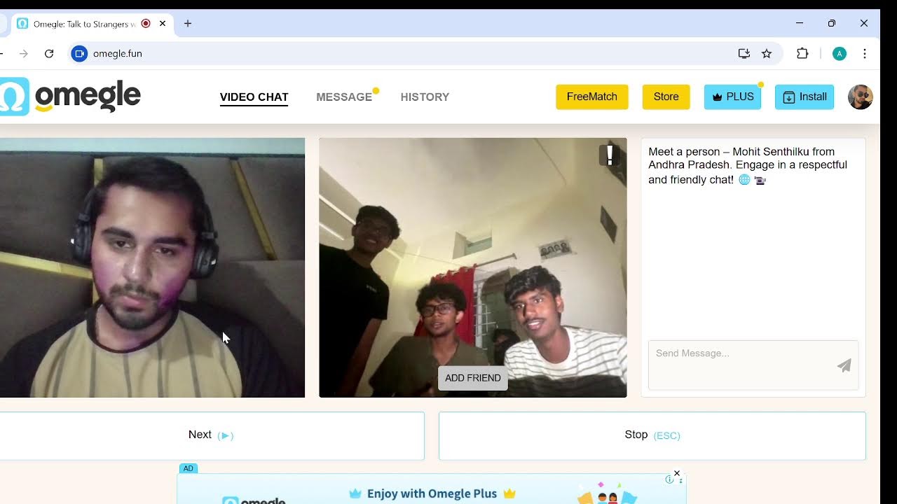 PLANK CHALLENGE ON OMEGLE DAY-3 DATE-4/MARCH/2026