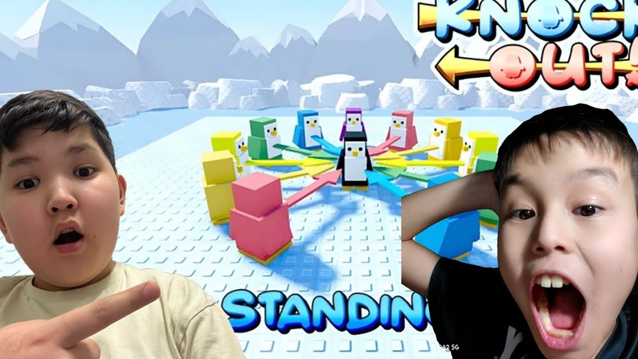 Играем в Пнгвинов НОКАУТ С ДРУГОМ В ROBLOX/ArsTheLion 