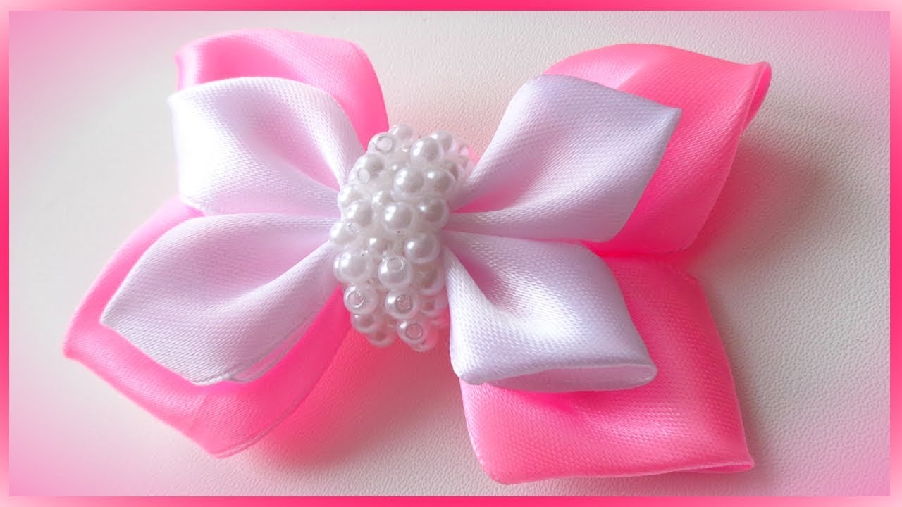 Бантик из атласных лент своими руками Мастер Класс/ Satin Ribbon Bow/ Ola ameS DIY