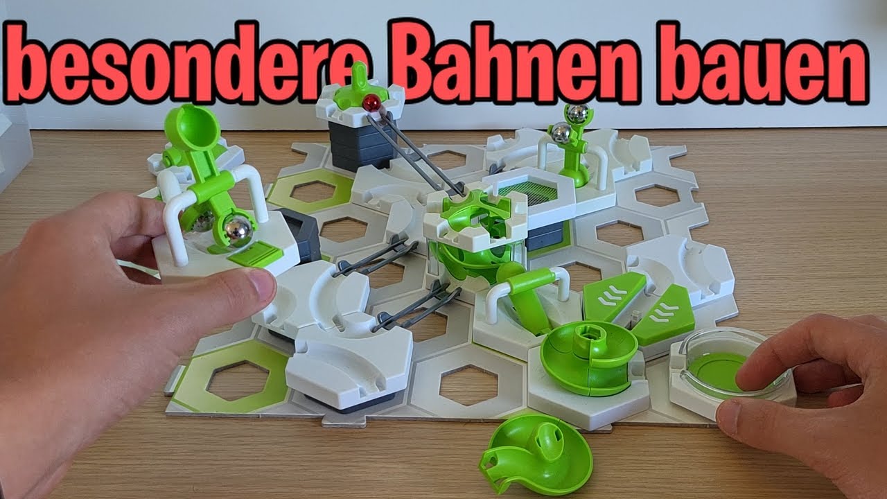 Besondere GraviTrax Bahnen auf nur einer Grundplatte bauen. (Einblick in den Bauprozess)