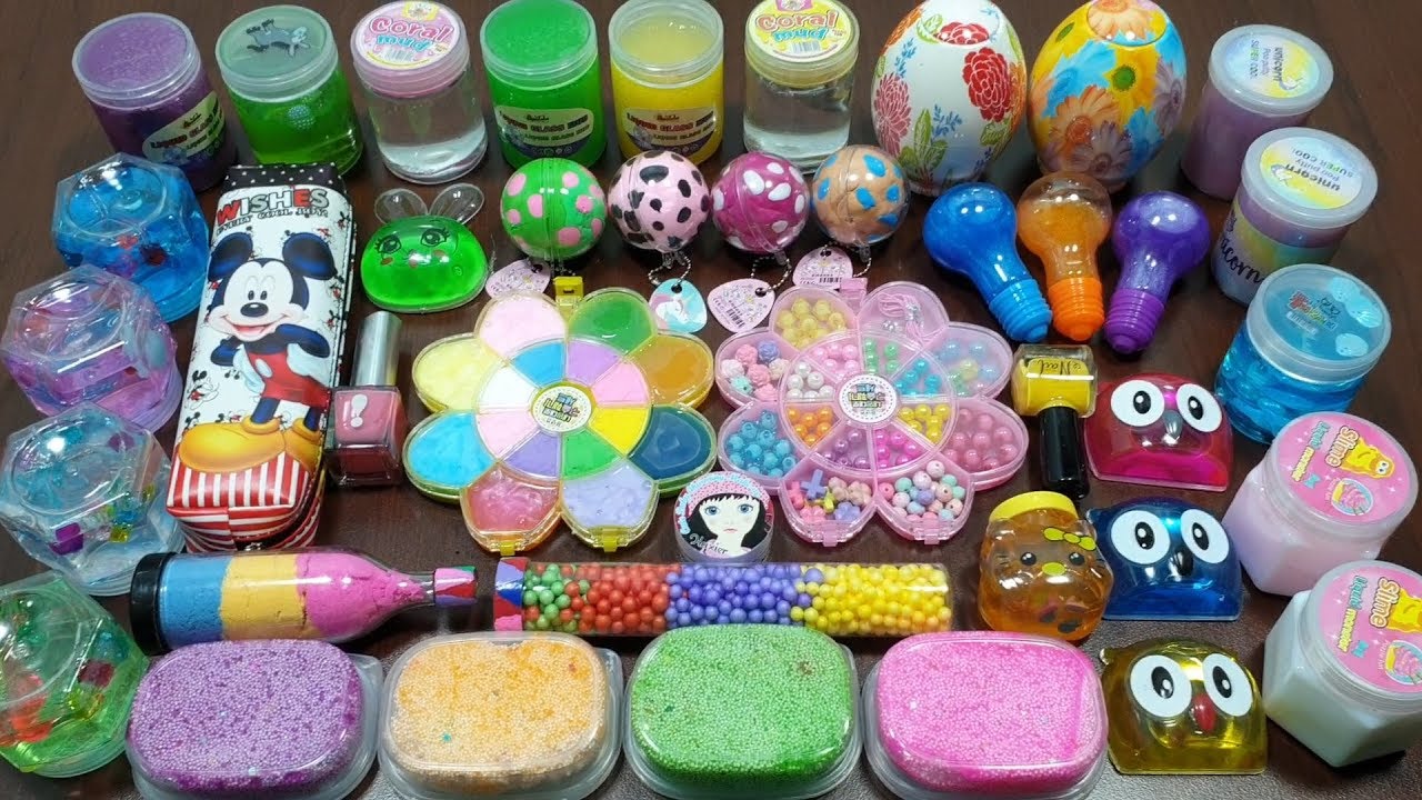 Mixing Random Things Into Store Bought Slime ! Most Satisfying Slime Video #15| Alex Slime