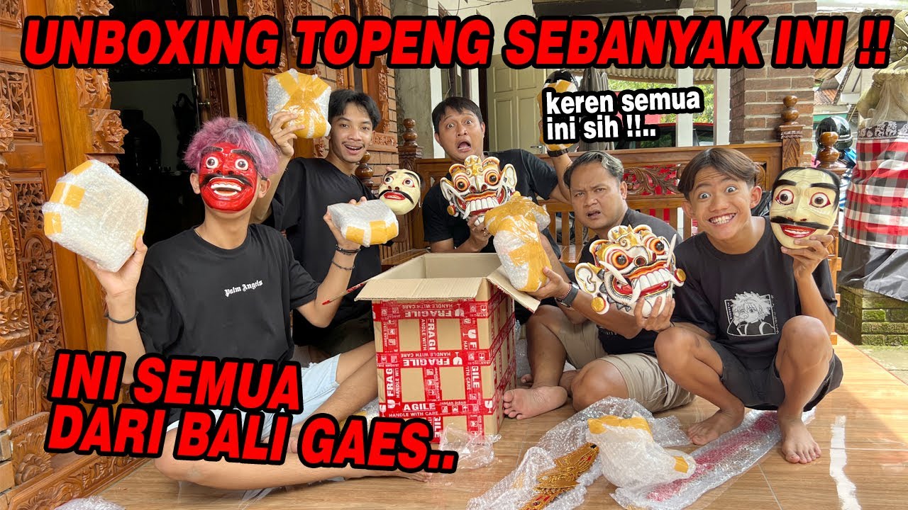 UNBOXING TOPENG SEBANYAK INI !! wah mantab banget gaes asli bali