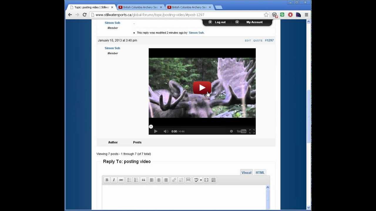 How to post video to forum