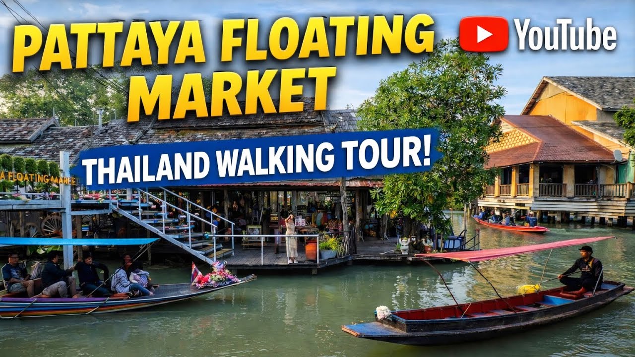 ASMR - Pattaya Floating Market, Thailand 🇹🇭 