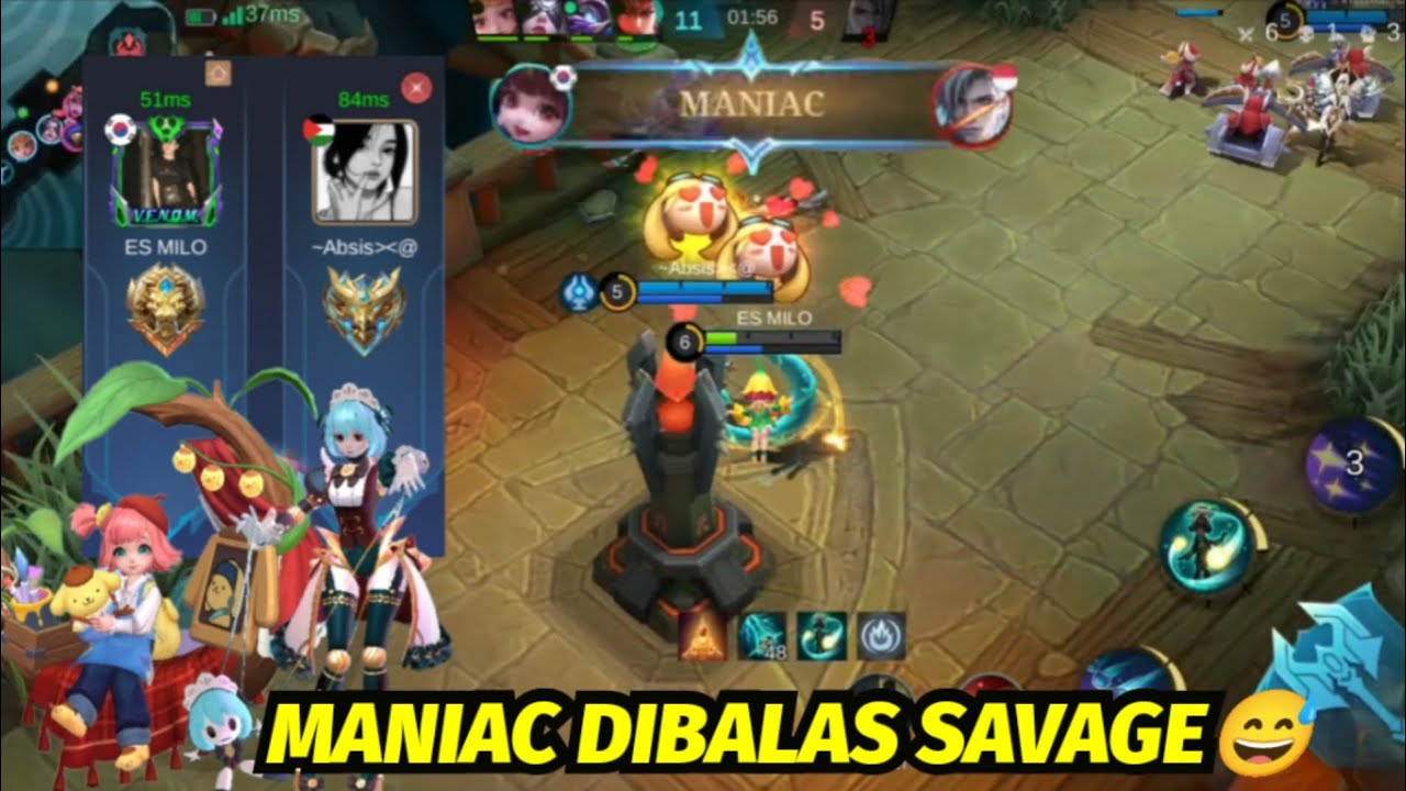 GABUT - MAIN BRAWL ANGELA COMBO CHANGE😅  - MOBILE LEGEND 