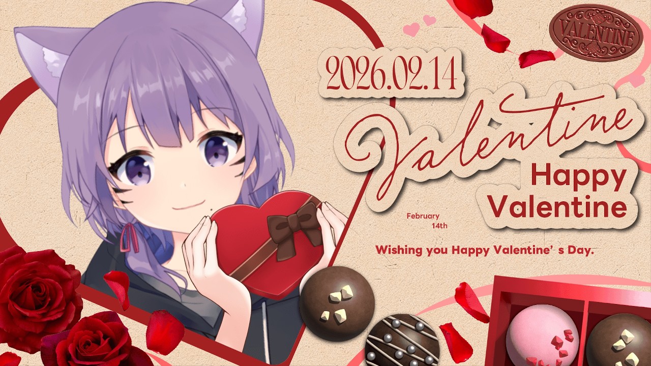 【歌枠/SINGING】バレンタインぽい曲うたいます🎀 【#新人vtuber/やしゃ】