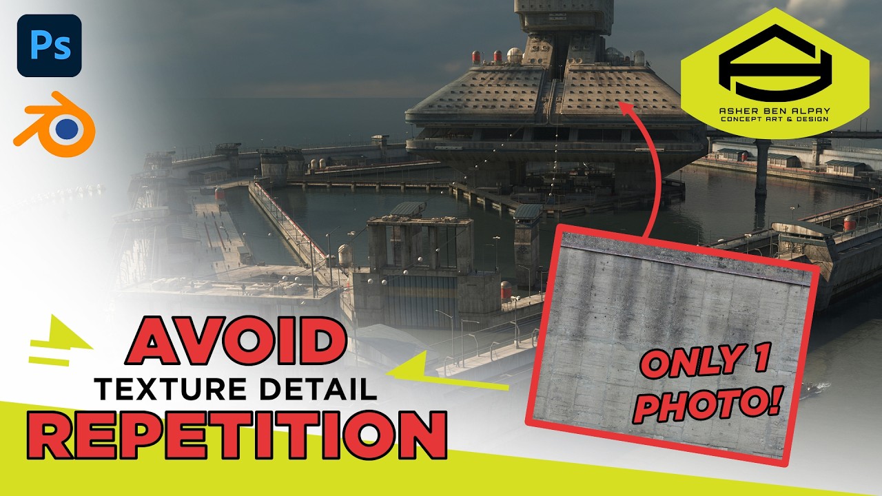 Avoid Texture Detail Repetition in Your Concept Art Using Blender and Photos