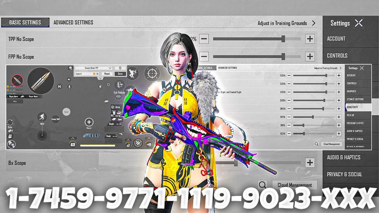 NEW UPDATE 4.3🔥BEST SENSITIVITY CODE + CONTROL SETTINGS BGMI/PUBG MOBILE