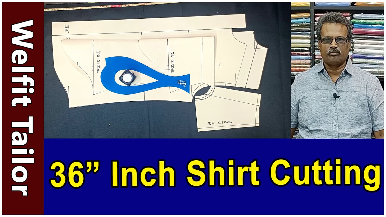 36 Inch Shirt Pattern Cutting Detailly Explained in Tamil | Welfit Tailor