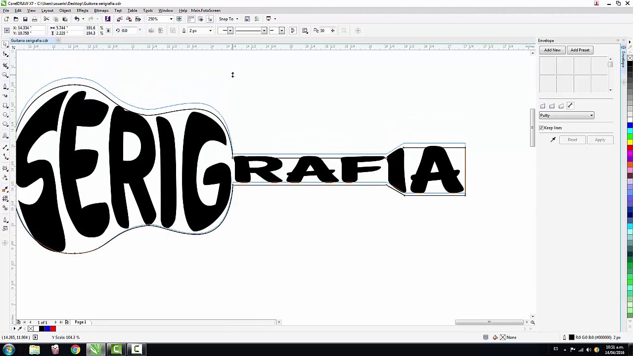 1 Texto con forma