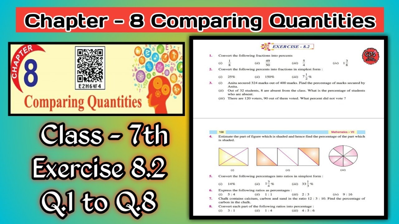 Q.1 to Q.8 | Class 7th | Exercise 8.2 | Math | Chapter 8 | Comparing Quantities  |  PSEB |