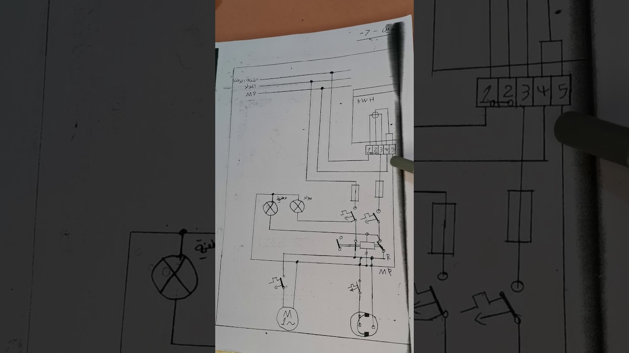 الرسم الصناعي للثاني كهرباءتمرين رقم 7 مفتاح التحويل(c.o.s)       ( الدرس الثاني عشر)