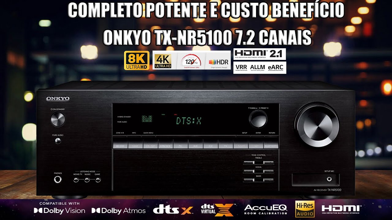 TESTEI O RECEIVER ONKYO TXNR5100 ATMOS ÓTIMO CUSTO BENFÍCIO
