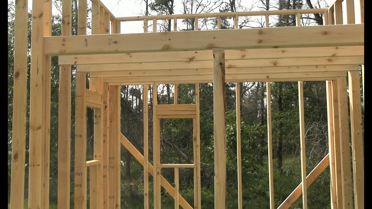 Cabin build part 8. Final wall, loft joists, and squaring the building