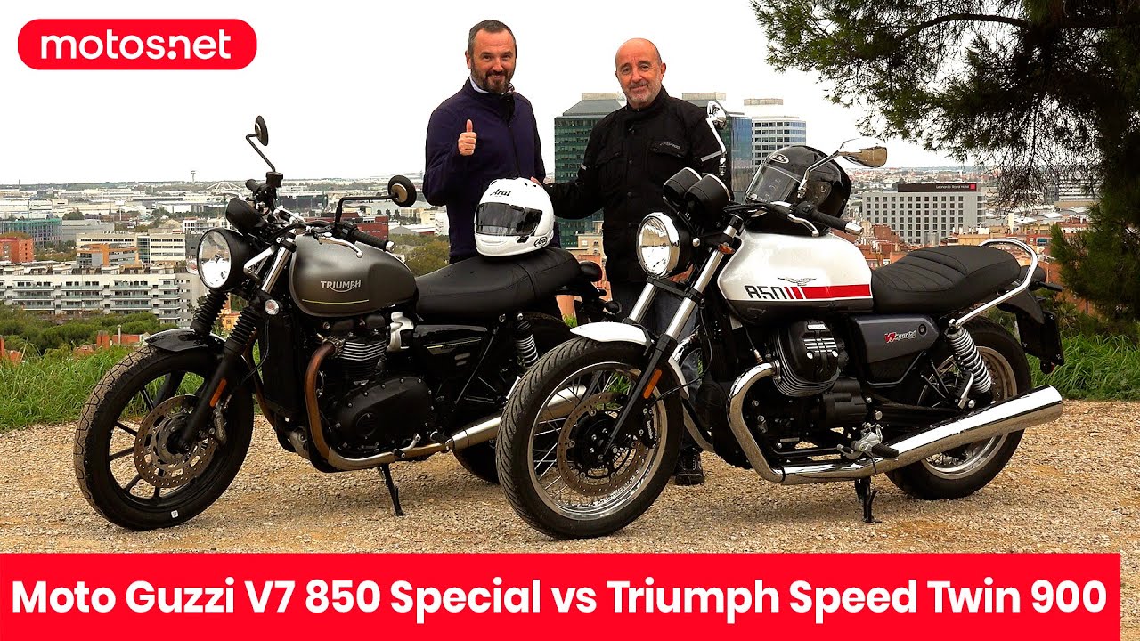 🔥Moto Guzzi V7 850 Special vs Triumph Speed Twin 900 / Prueba comparativa 