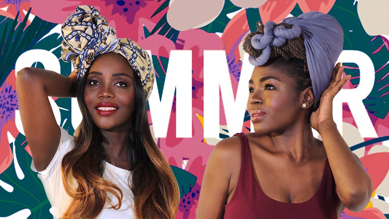 4 Quick & Easy Headwrap Styles + Makeup on Dark Skin | Summer Looks 2016 #AfroitalianSouls