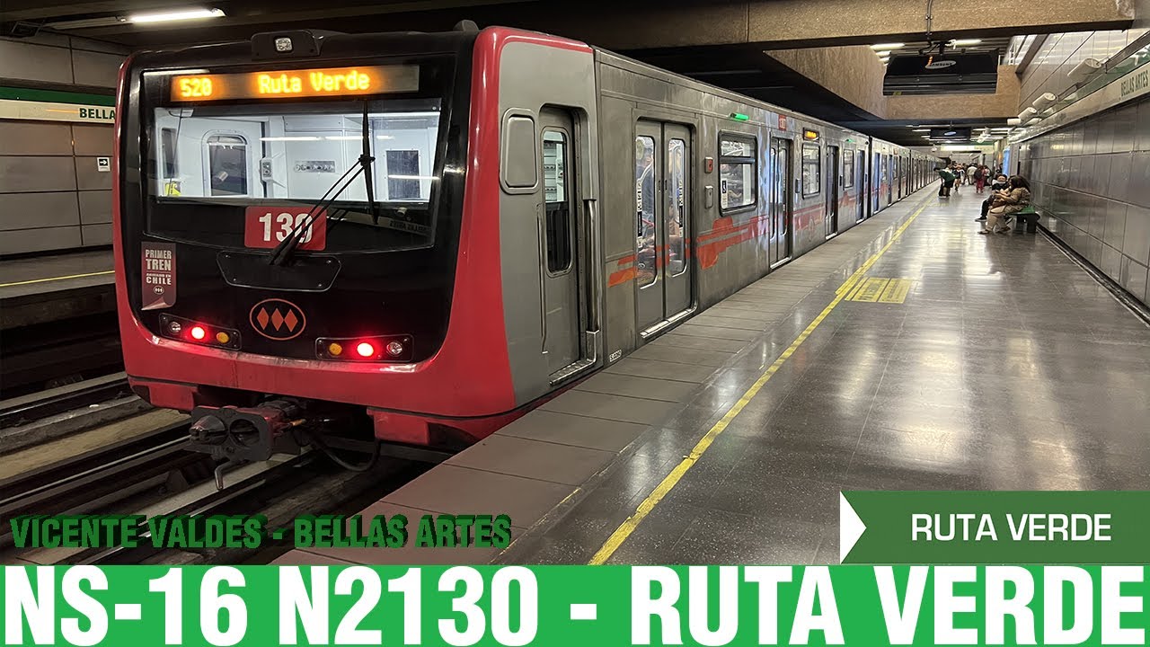 Metro De Santiago | NS-16 N2130 - Ruta Verde interestacion Vicente Valdes - Bellas Artes
