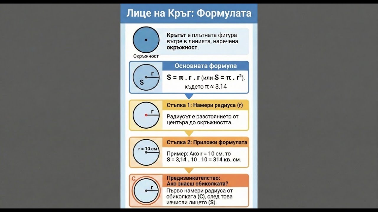 Кръг. Лице на кръг