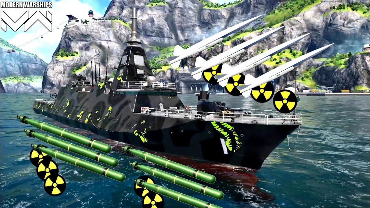 Mogami With Full Nuclear weapons Gameplay Modern Warship 