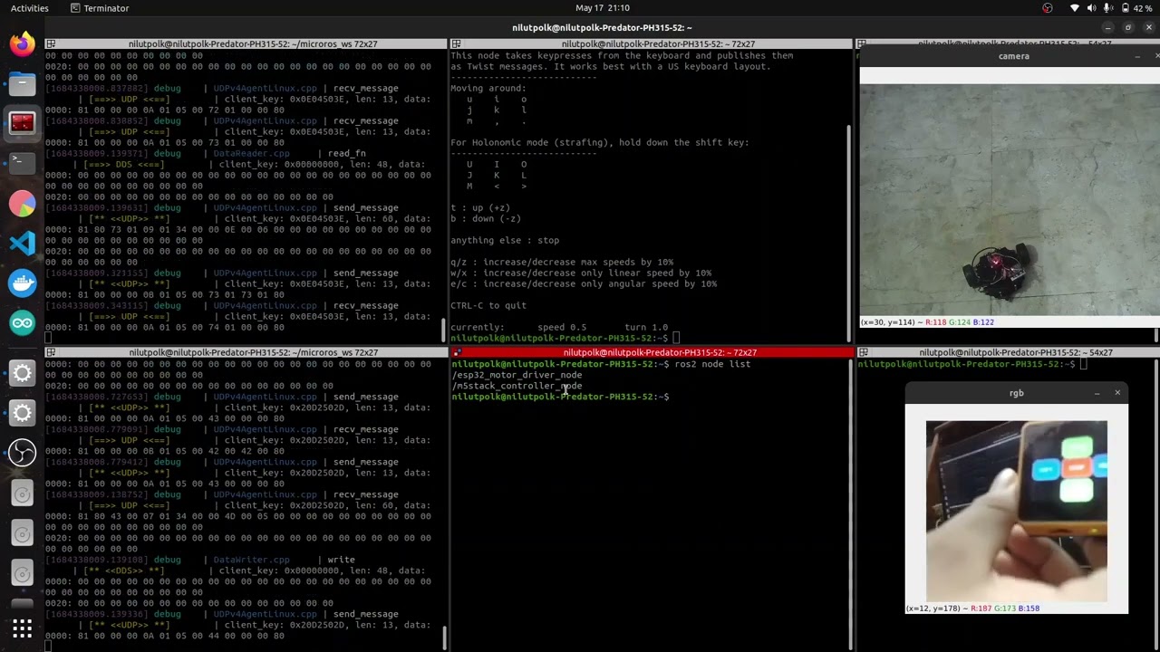 Differential Drive Robot & M5Core2 Joystick using micro-ROS | ROS  2 | micro-ROS | Arduino | M5Stack