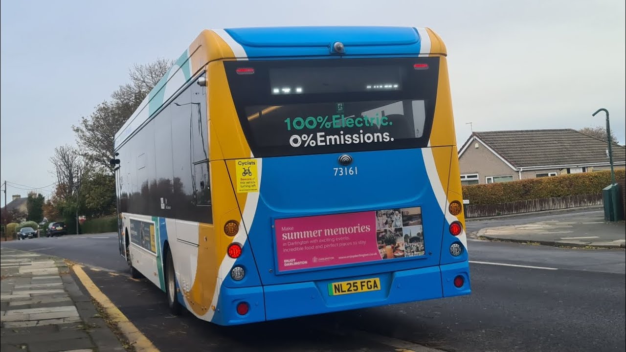 Stagecoach Stockton Yutong E12 ⚡73161 NL25FGA on the 101 to Teesport, Tesco Distribution Centre