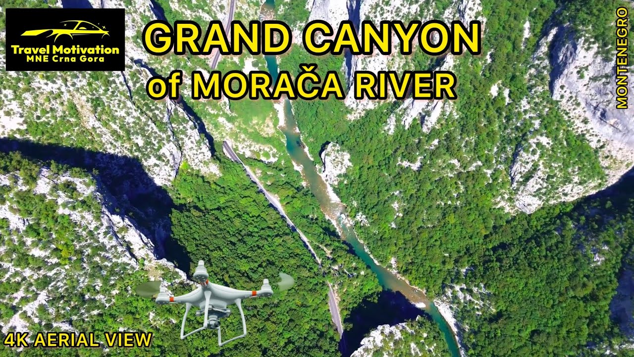 KANJON MORAČE snimljen dronom, Septembar 2023 - Grand Kanyon Morača River From Above MNE Crna Gora