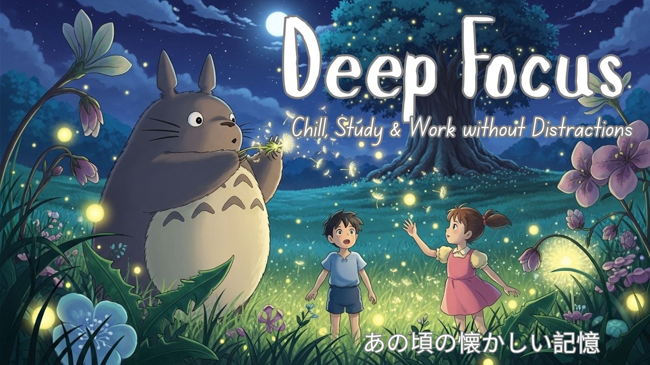 Ghibli Lofi Piano🌿 A Cozy Place to Focus| 3 Hours of Timeless Memories for Chill, Study & Work