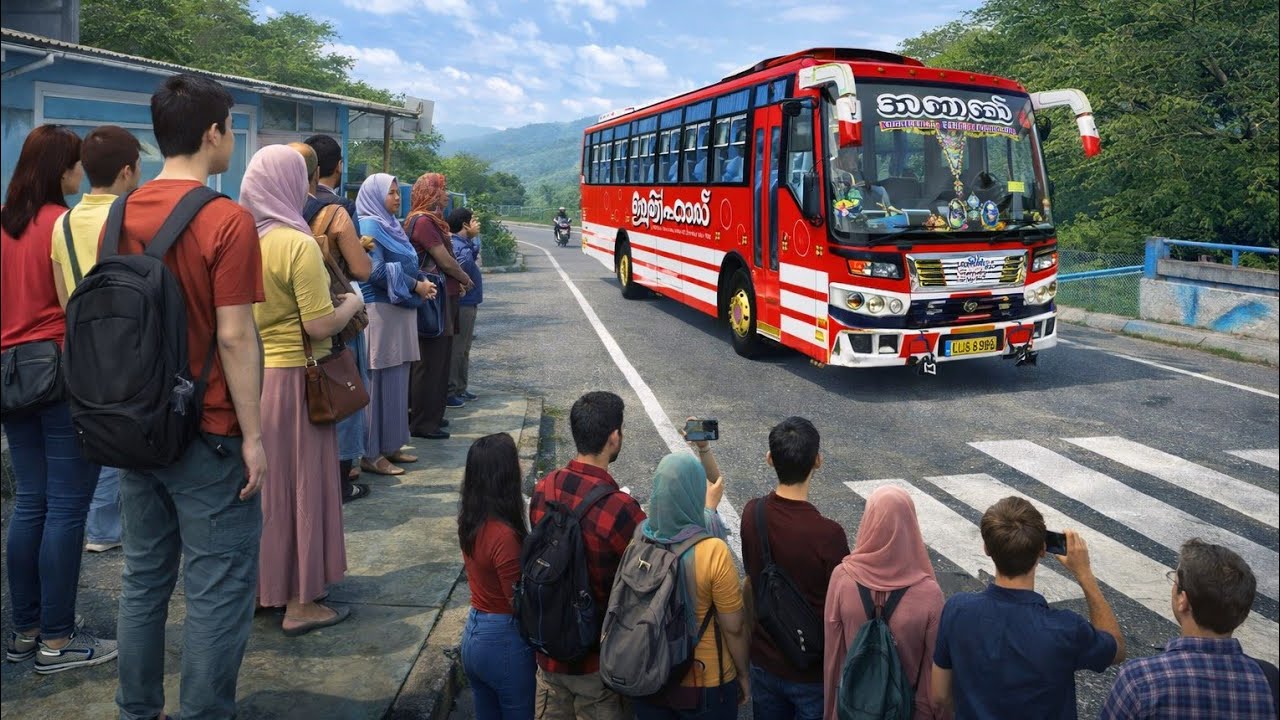 OMG 😱 So Many Passengers Waiting! Village Bus Pickup on Hill Road 🚍🔥#bussid 
