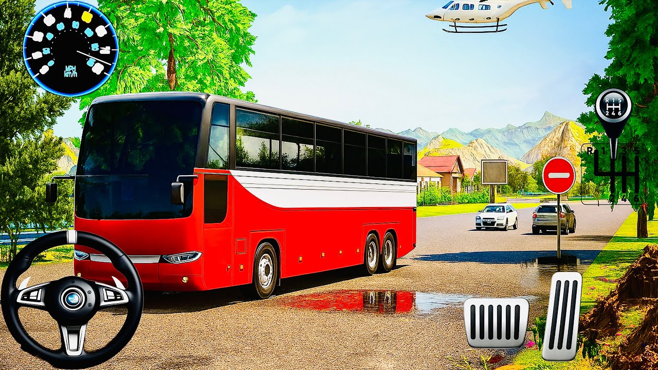 Realistic Highway Coach Bus Simulator 3D Gameplay | Bus Driving Game