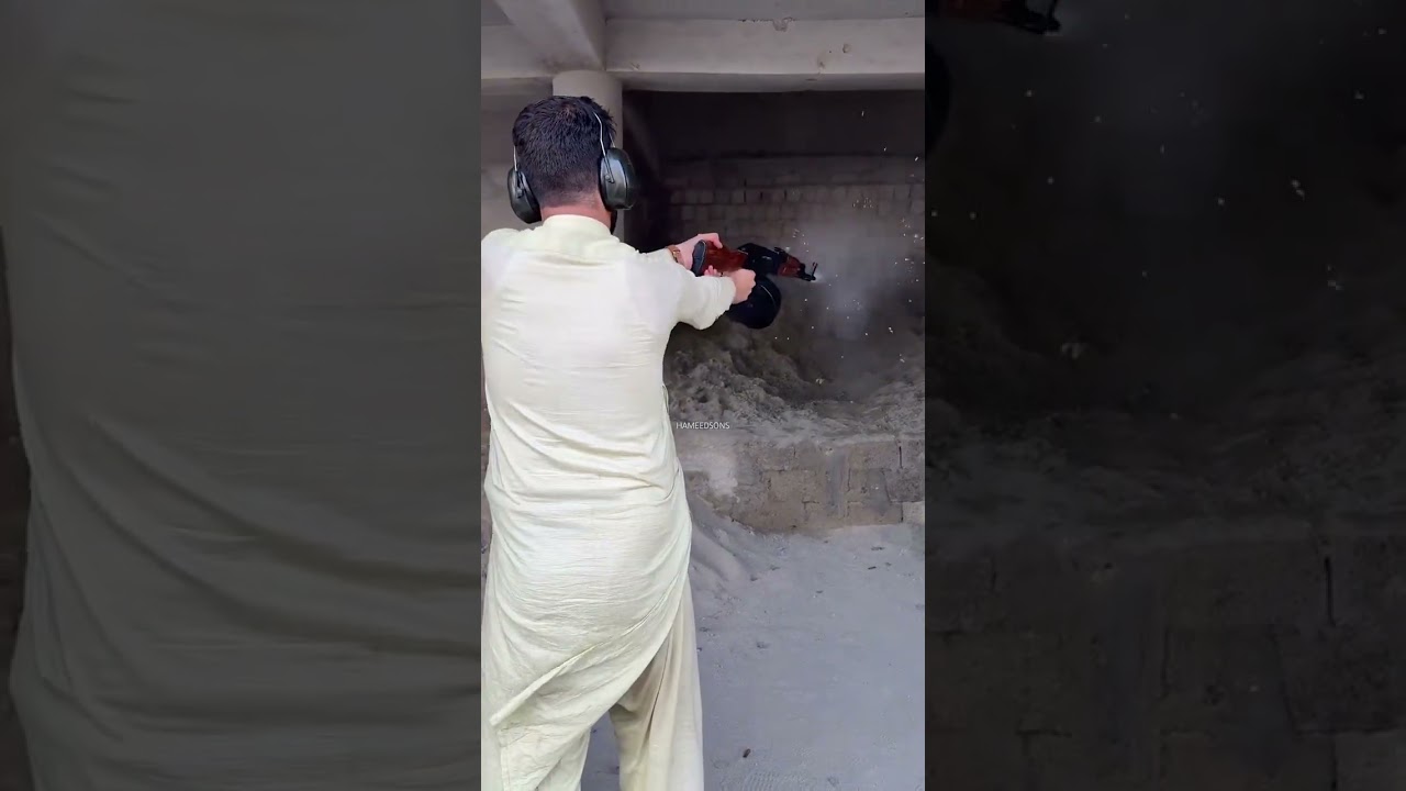 AK47 rifle with drum magazine shooting #weapons #shooting #military enthusiasts #legal fil