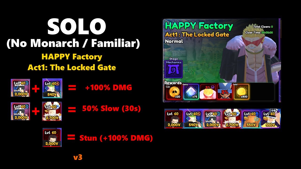 Raid- HAPPY factory - Act 1 - No Monarch - v3