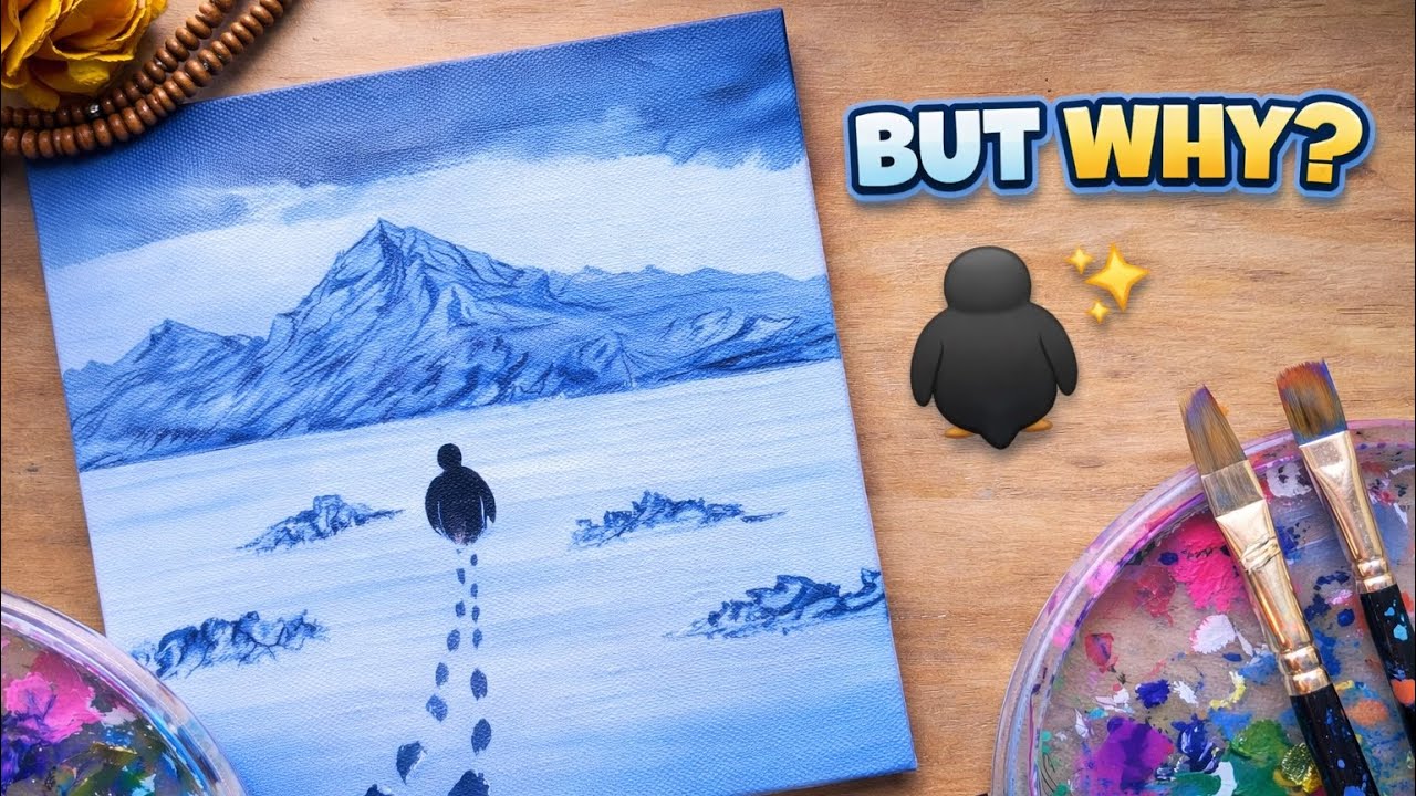 This Penguin Painting Went Viral 🐧 | But WHY? ❄️🎨 