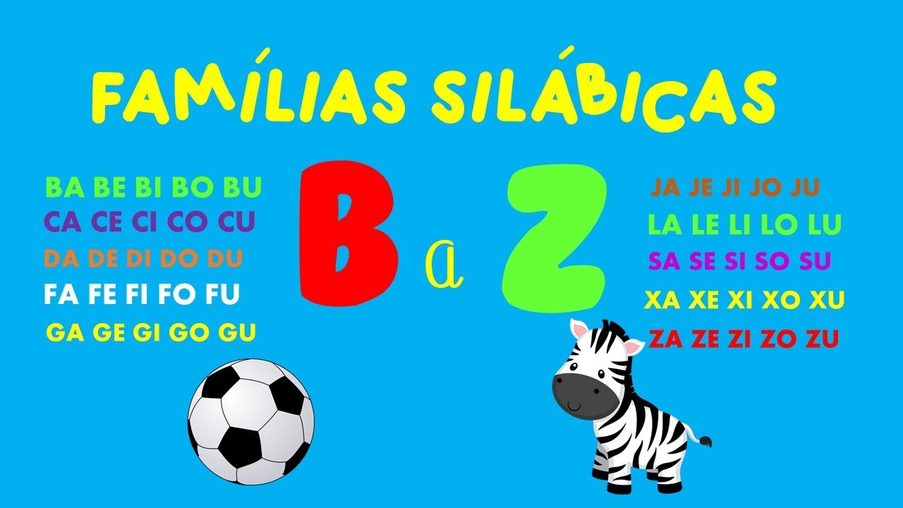 Família silábica completa / Família silábica de B a Z / Vídeo educativo/ Alfabetização infantil