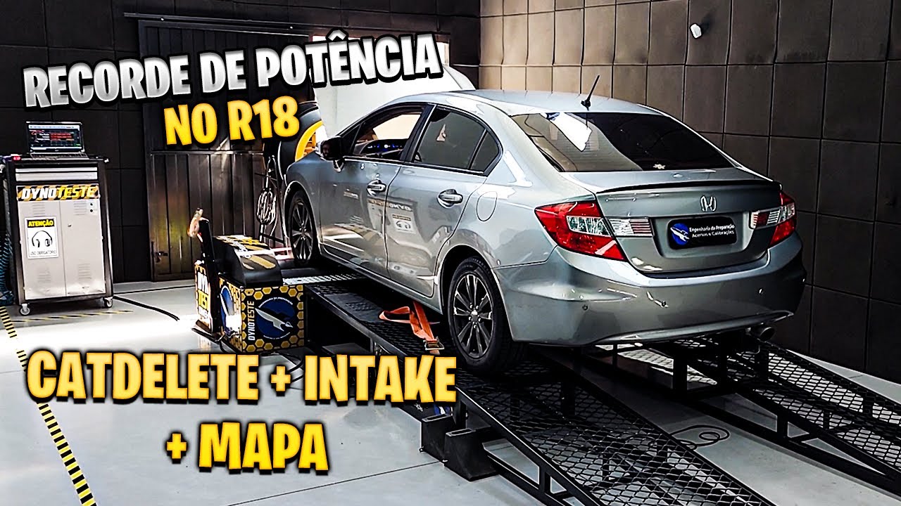 Honda Civic G9 1.8 mais forte do que Sandero RS? Recorde de potência em nosso dinamômetro!