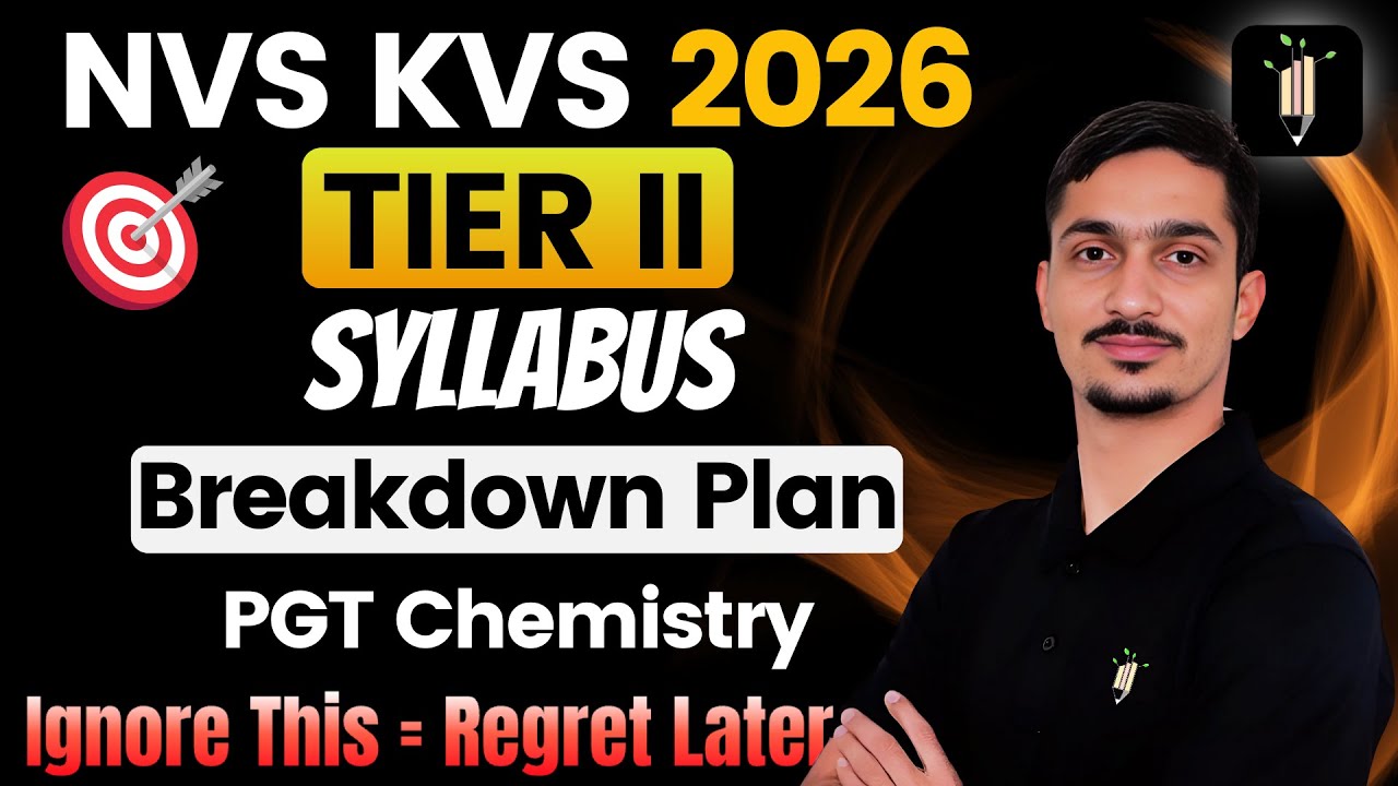 KVS/NVS 2026 PGT Chemistry Tier 2 Complete Syllabus Discussion | Breakdown Plan | VIGYAN VRIKSH