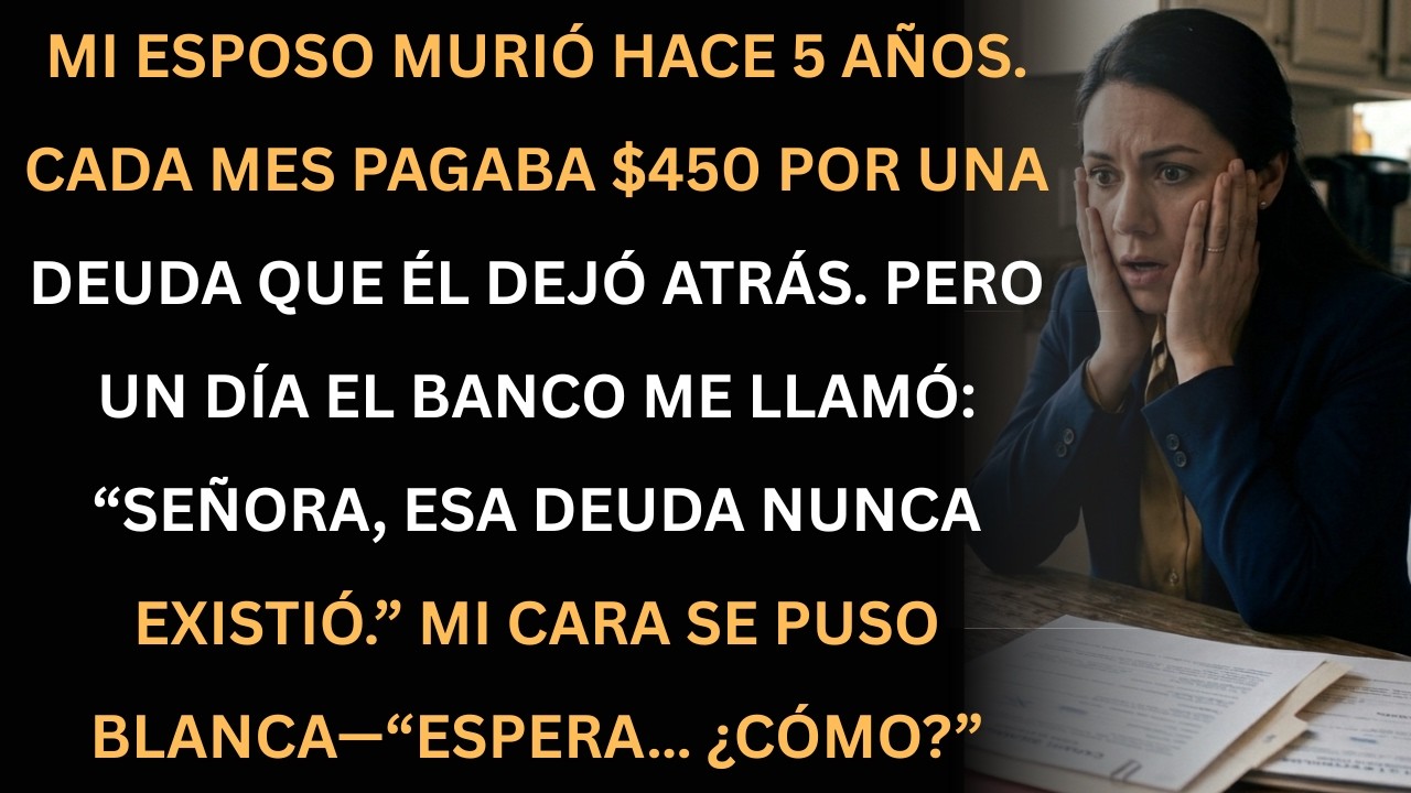 Pagaba la deuda de mi esposo muerto… hasta que el banco me dijo que nunca existió.