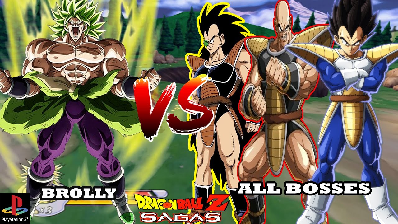 NOSTALGIC -DBZ SAGAS PS2 - PART 1 - BROLY VERSION - BROLY VS ALL BOSSES !!